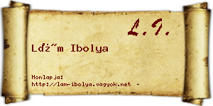 Lám Ibolya névjegykártya