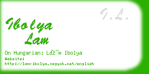 ibolya lam business card